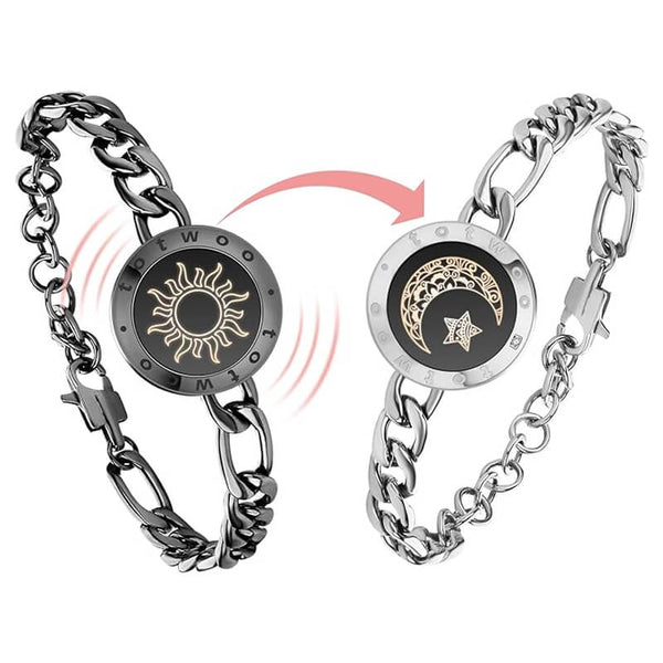 TOTWOO   Sun&Moon Touch Bracelets with Snake Chain Gift for your Lover